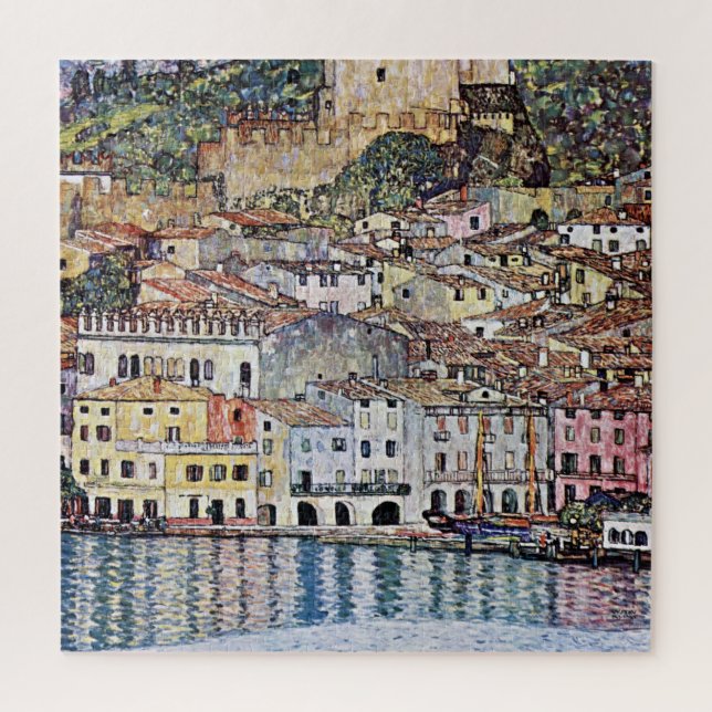 Malcesine at Lake Garda, Gustav Klimt Jigsaw Puzzle (Vertical)