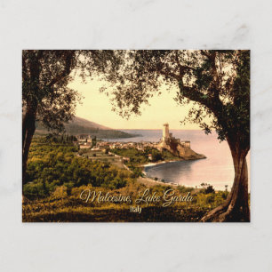 Malcesine, Lake Garda, Italy Vintage Travel Postcard