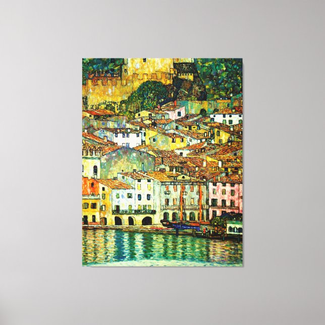 Malcesine on Lake Garda (1913), Gustav Klimt Canvas Print (Front)