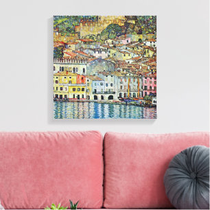 Malcesine on Lake Garda By Gustav Klimt Canvas Print