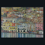 Malcesine on Lake Garda By Gustav Klimt Cutting Board<br><div class="desc">Malcesine on Lake Garda (1913) by Gustav Klimt is a vintage Victorian Era Art Nouveau fine art symbolism painting. A beautiful view of the Italian city of Malcesine with buildings and houses on the edge of the harbour. The homes and boats cast a reflection in the calm water. You can...</div>