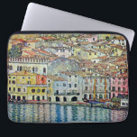 Malcesine on Lake Garda By Gustav Klimt Laptop Sleeve<br><div class="desc">Malcesine on Lake Garda (1913) by Gustav Klimt is a vintage Victorian Era Art Nouveau fine art symbolism painting. A beautiful view of the Italian city of Malcesine with buildings and houses on the edge of the harbour. The homes and boats cast a reflection in the calm water. You can...</div>