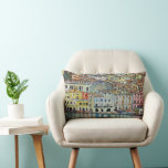 Malcesine on Lake Garda By Gustav Klimt Lumbar Cushion<br><div class="desc">Malcesine on Lake Garda (1913) by Gustav Klimt is a vintage Victorian Era Art Nouveau fine art symbolism painting. A beautiful view of the Italian city of Malcesine with buildings and houses on the edge of the harbour. The homes and boats cast a reflection in the calm water. You can...</div>