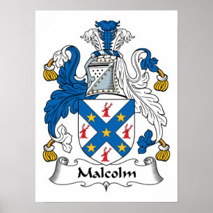 Malcolm Family Crest Poster