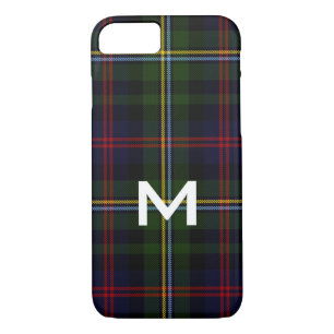Malcolm Monogrammed Tartan Plaid iPhone 8 Case