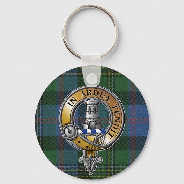 Malcolm Tartan & Badge Key Ring (Front)
