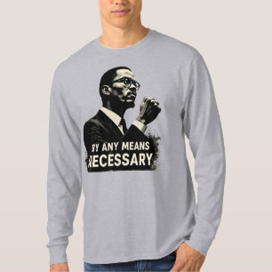 Malcolm X Tribute Silhouette - Inspirational quote T-Shirt