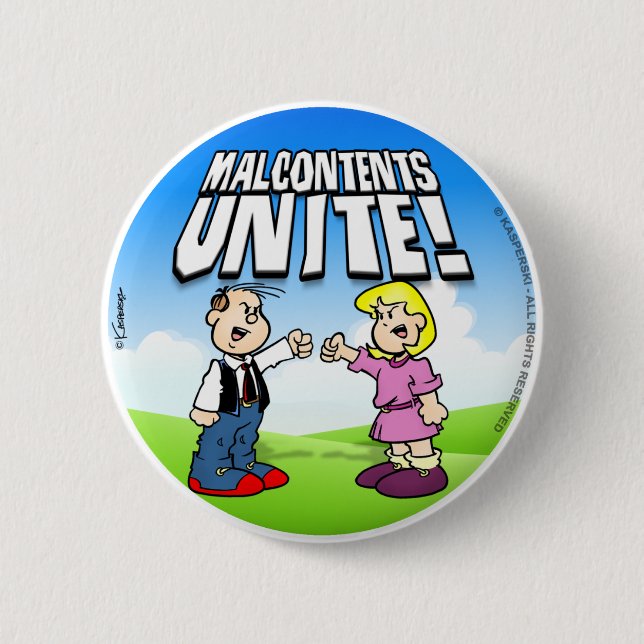 Malcontents Unite 6 Cm Round Badge (Front)