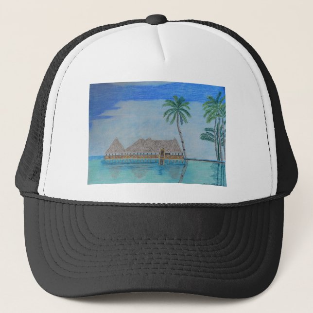Maldives 2 trucker hat (Front)