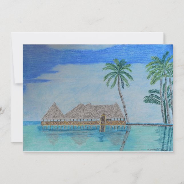 Maldives 3 greeting card  (Front)