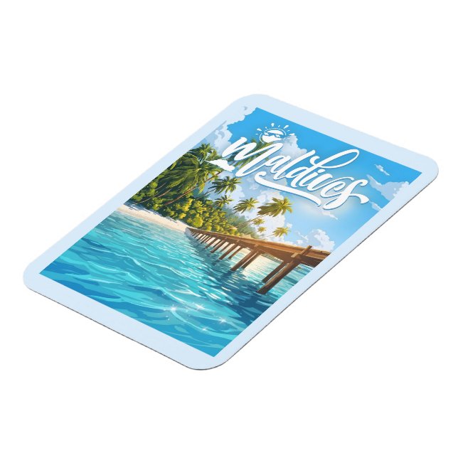 Maldives Beach Magnet (Left Side)