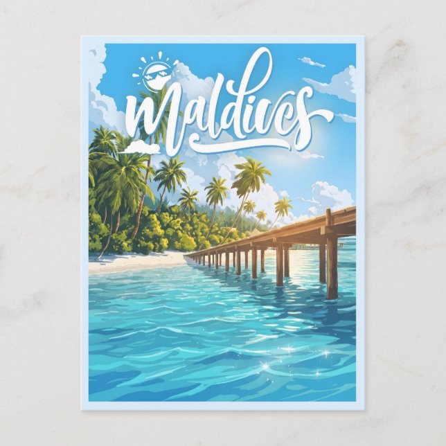 Maldives Beach Postcard (Front)
