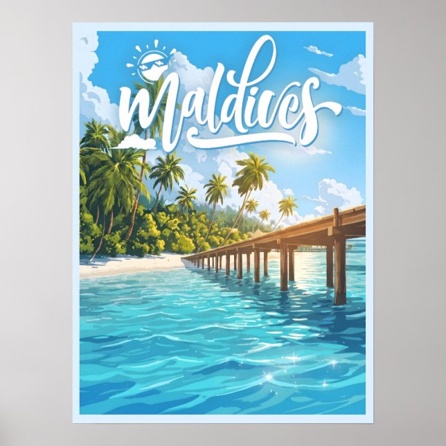 Maldives Beach Poster (Front)