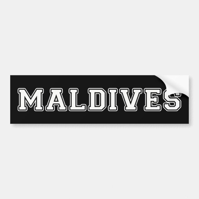 Maldives Bumper Sticker (Front)