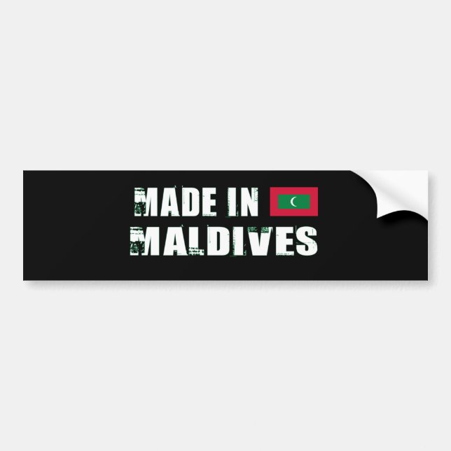 MALDIVES BUMPER STICKER (Front)