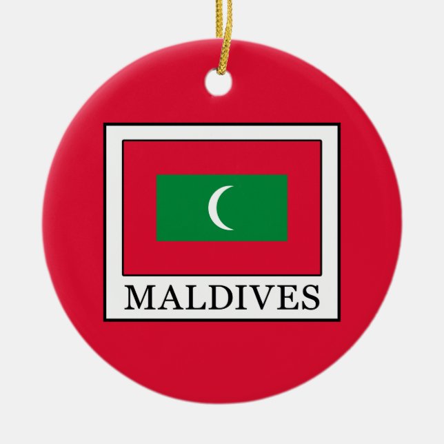 Maldives Ceramic Tree Decoration (Front)