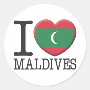 Maldives Classic Round Sticker