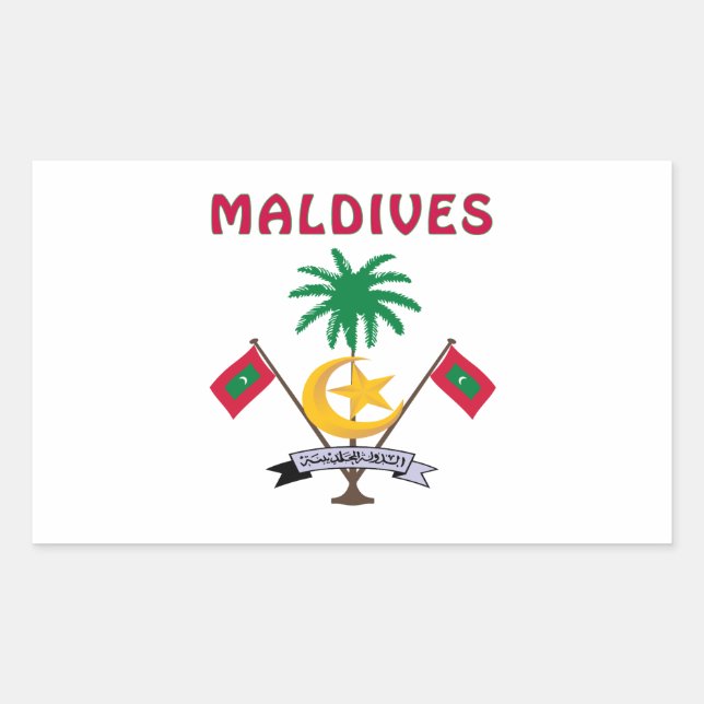 MALDIVES Coat Of Arms Rectangular Sticker (Front)