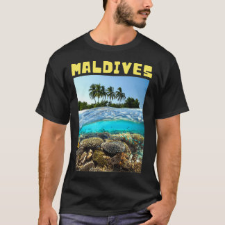 Maldives cute island underwater T-Shirt