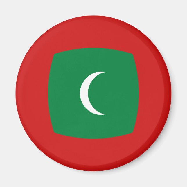 Maldives Fisheye Flag Magnet (Front)