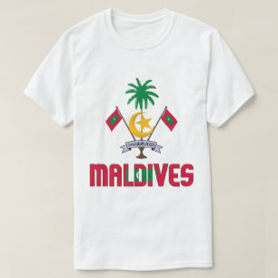 Maldives Flag and Coat Of Arms Patriotic T-Shirt