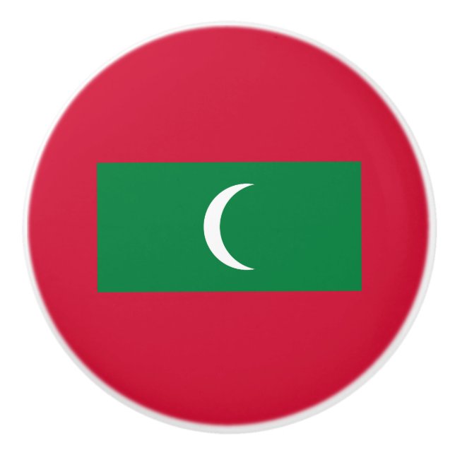 Maldives Flag Ceramic Knob (Front)