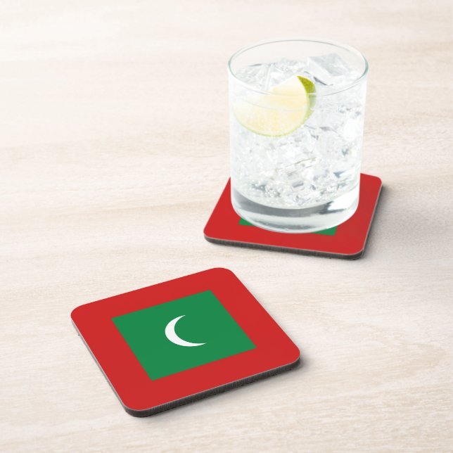Maldives Flag Coaster (Right Side)