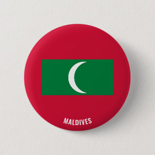 Maldives Flag Cute Patriotic 6 Cm Round Badge