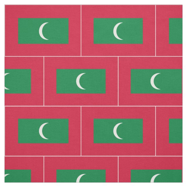 Maldives Flag Fabric (Swatch)
