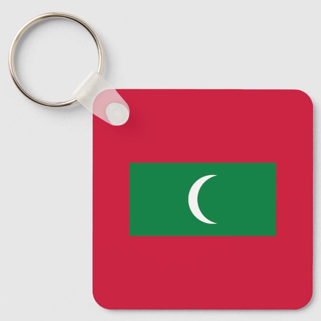 Maldives Flag Key Ring (Front)