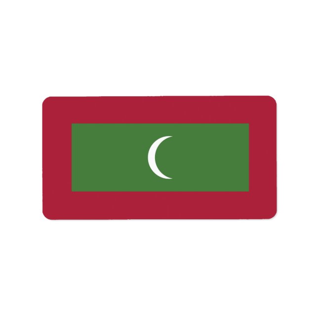 Maldives flag label (Front)