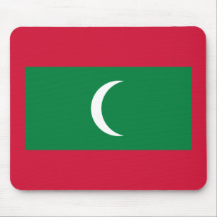 Maldives Flag Mouse Pad