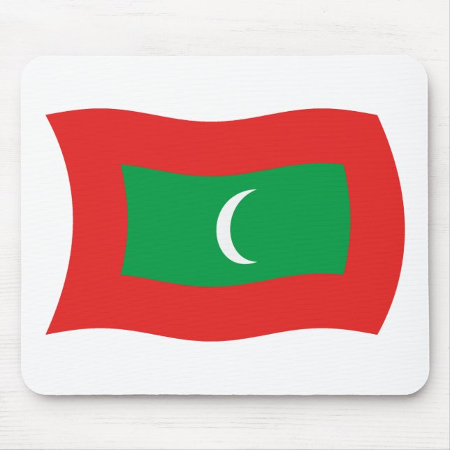 Maldives Flag Mousepad (Front)