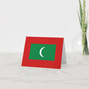 Maldives Flag Notecard