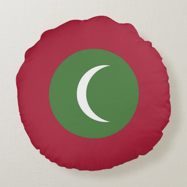 Maldives flag round cushion (Back)