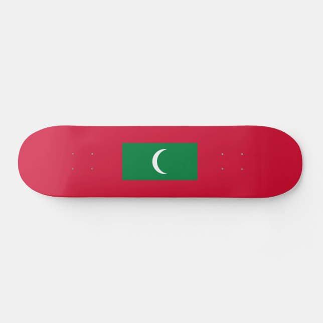 Maldives Flag Skateboard (Horz)