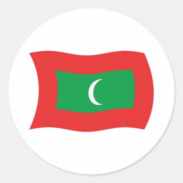Maldives Flag Sticker (Front)