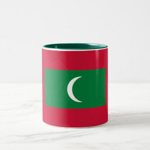 Maldives Flag Two-Tone Coffee Mug