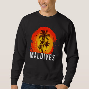 Maldives I Palms I Maldives Diver Vacationer Touri Sweatshirt