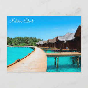 Maldives island romantic holiday by storeman. postcard