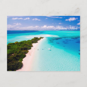 Maldives island romantic holiday by storeman. postcard