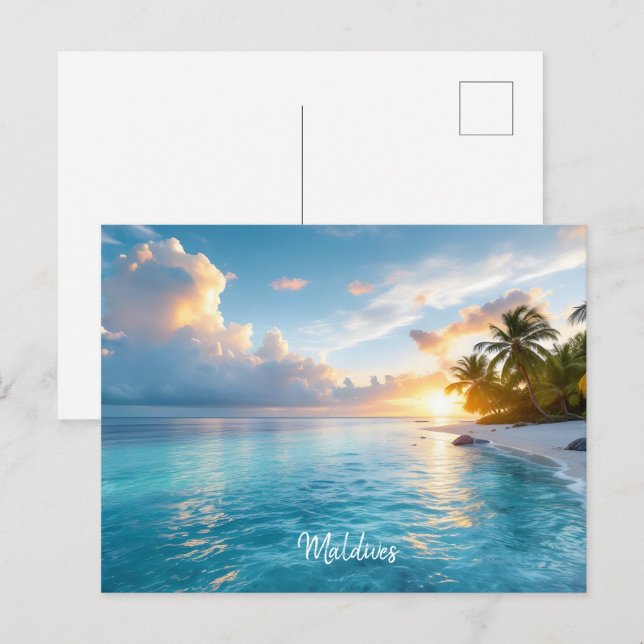 Maldives islands  postcard (Front/Back)