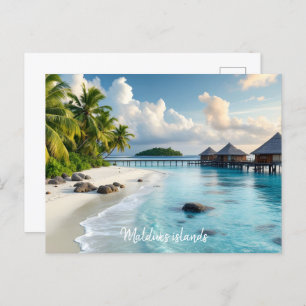 Maldives islands postcard