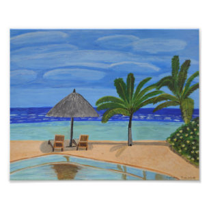 Maldives landscape print