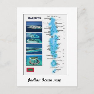 Maldives map card