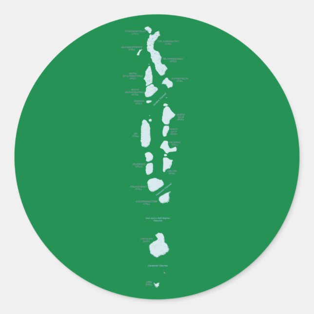 Maldives Map Sticker (Front)
