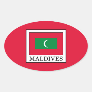 Maldives Oval Sticker
