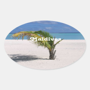 Maldives Oval Sticker