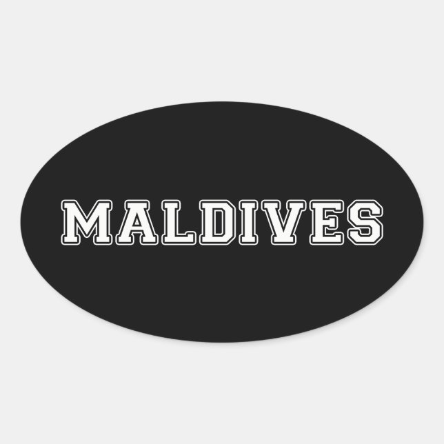 Maldives Oval Sticker (Front)