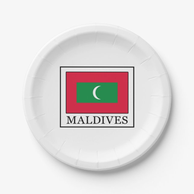 Maldives Paper Plate (Front)